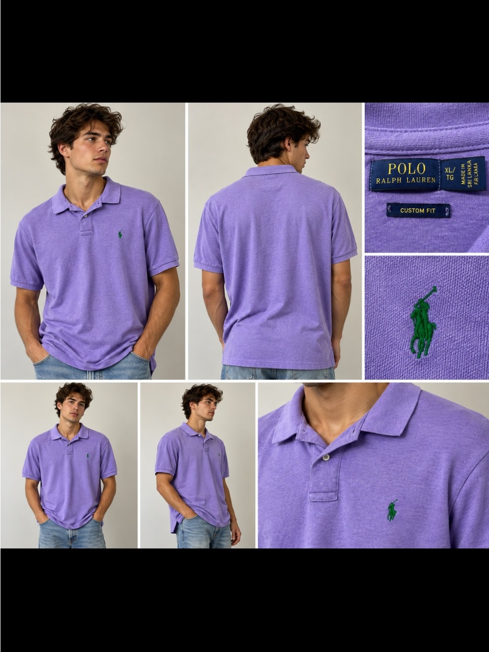 Ralph Lauren Lavender Polo with Green Pony